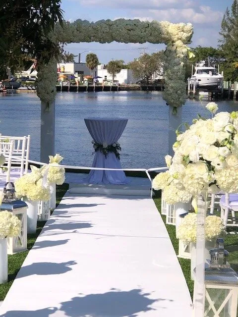 Wedding chuppah rental orchid flower bar