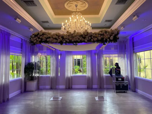 Acrylic chuppah rental Ritz Carlton