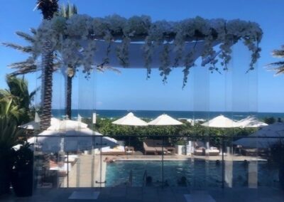 Acrylic Chuppah Rental Marriott Stanton Miami Beach Pool Deck Terrace