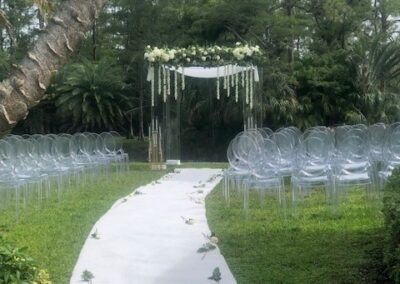 Acrylic huppah rental parkland private residence after