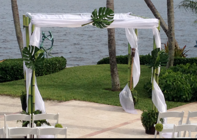 Bamboo Wedding Arch Chuppah Canopy Rental in Grove Isles FL