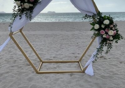 Beach wedding Rental Geometric Hexagon