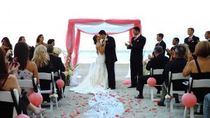 Classic :: Traditional Wedding Chuppah Canopy & Arch Rental by ArcDivine.com at the Newport Beachside Resort, South Beach