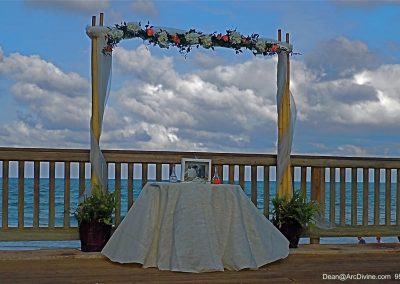 Bamboo Wedding Arch at 9th Street Broadwalk Del Ray Miami Ft Lauderdale Del Ray West Palm Beach Boca Raton Sunny Isles South Beach Naples