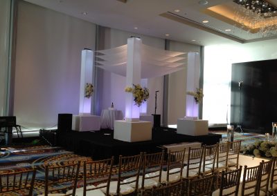 Acrylic Neo Moda Wedding Canopy Chuppah Rentals at Eden Roc South Beach Miami FL