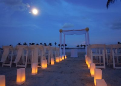 Classic Beach Wedding Canopy Chuppah Altar Arch Rentals Miami at Red Fish Grill, Coral Gables FL