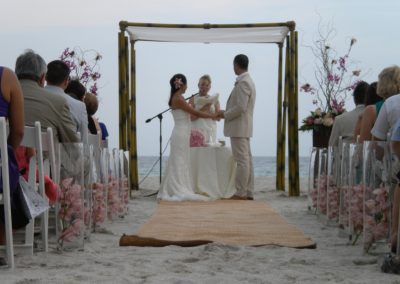 Tahitian 'Bamboo' :: Weddign Canopy Chuppah Arch Rental by ArcDivine.com at the National Hotel South Beach